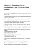 Chapter 1&colon; Experience Human Development&comma; 13th Edition by Diane Papalia Questions correctly answered 2025&sol;2026 graded A&plus;