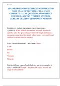 AFAA PRIMARY GROUP EXERCISE CERTIFICATION  FINAL EXAM NEWEST 2024 ACTUAL EXAM  COMPLETE ALL 200 QUESTIONS AND CORRECT  DETAILED ANSWERS &lpar;VERIFIED ANSWERS&rpar;  &vert;ALREADY GRADED A&plus;&vert;&vert;BRAND NEW VERSION&excl; 