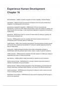 Experience Human Development Chapter 16 Questions correctly answered 2025&sol;2026 graded A&plus;