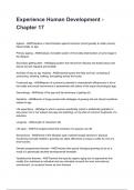 Experience Human Development - Chapter 17 Questions correctly answered 2025&sol;2026 graded A&plus;