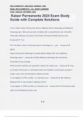 Kaiser Permanente 2024 Exam Study Guide with Complete Solutions