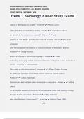 Exam 1&comma; Sociology&comma; Kaiser Study Guide