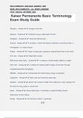 Kaiser Permanente Basic Terminology Exam Study Guide