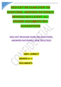 HESI EXIT RN EXAM OVER 700 QUESTIONS, ANSWERS RATIONALE NEW2022/2023:LATEST ,A++ GRADED DOCUMENT[100% GUARANTEED]