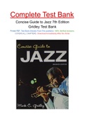 Concise Guide to Jazz 7th Edition Gridley Test Bank