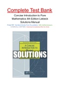 Concise Introduction to Pure Mathematics 4th Edition Liebeck Solutions Manual