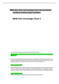 NRNP 6531 Week 10 Knowledge Check; Musculoskeletal Conditions and Neurologic Conditions (Summer)