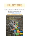 Cognitive Psychology Connecting Mind Research and Everyday Experience 5th Edition Goldstein Test Bank