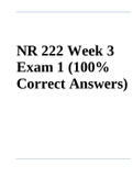 NR 222 Week 3 Exam 1 (100% Correct Answers)