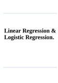 Linear Regression & Logistic Regression.