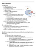 Mitochondrial Dysfunction Exam/Essay Summary 