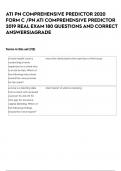 ATI PN COMPREHENSIVE PREDICTOR 2020 FORM C &sol;PN ATI COMPREHENSIVE PREDICTOR 2019 REAL EXAM 180 QUESTIONS AND CORRECT ANSWERS&vert;AGRADE