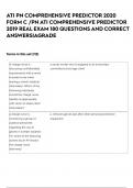 ATI PN COMPREHENSIVE PREDICTOR 2020 FORM C &sol;PN ATI COMPREHENSIVE PREDICTOR 2019 REAL EXAM 180 QUESTIONS AND CORRECT ANSWERS&vert;AGRADE
