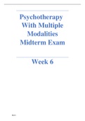 NRNP 6645 Psychotherapy with Multiple Modalities Midterm Exam  2022/23