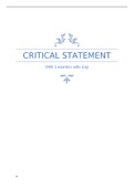 OWE5 critical statement 