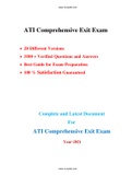 ATI PN COMPREHENSIVE EXIT EXAM (20 LATEST VERSIONS, 2021) / PN ATI COMPREHENSIVE EXIT EXAM / ATI PN PROCTORED COMPREHENSIVE EXIT EXAM / PN COMPREHENSIVE EXIT ATI EXAM (A BEST DOCUMENT FOR EXAM)
