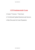 ATI PN FUNDAMENTALS PROCTORED EXAM &lpar;11 LATEST VERSIONS&comma; 2021&rpar; &sol; PN ATI FUNDAMENTALS PROCTORED EXAM &sol; ATI PN PROCTORED FUNDAMENTALS EXAM &lpar;A BEST DOCUMENT FOR EXAM&rpar;