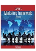 Capon’s Marketing Framework 4th Edition Capon Test Bank