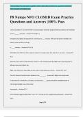 P8 Natops NFO CLOSED Exam Practice Questions and Answers &vert;100&percnt; Pass