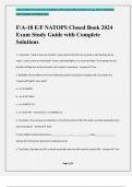 F&sol;A-18 E&sol;F NATOPS Closed Book 2024 Exam Study Guide with Complete Solutions