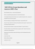 NDT FINAL Exam Questions and Answers &vert;100&percnt; Pass