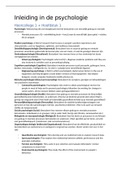 Samenvatting hoorcolleges en boek Psychology&comma; Inleiding Psychologie Deel A
