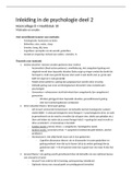 Samenvatting hoorcolleges en boek Psychology&comma;   inleiding psychologie deel b