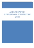 ADULT HEALTH 1  RESPIRATORY SYSTEM EXAM  2022