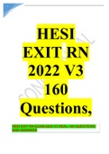 2022/2023 RN HESI EXIT EXAM - Version 1 (V1) ,V2,V3 & V5 All 160 Qs & As Included - Guaranteed Pass A !!! (All Brand New Q&A Pics Included)