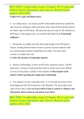 BIO MISC Leadership exam 2 Chapter 05&colon; Legal and Ethical Issues Questions and Answer Rated Latest update 2022&sol;2023 