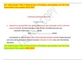 ACC 3100 Section TTRA &lpar;17636&rpar; Review of Problems and Solutions for the Final Examination New update 2022&sol;2023 