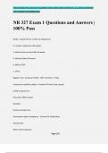 NR 327 Exam 1 Questions and Answers &vert; 100&percnt; Pass