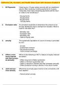  California Life&comma; Accident&comma; and Health State Exam with Answers Graded A&plus;