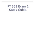 PY 358 Exam 1 Study Guide.