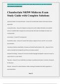 Chamberlain NR599 Midterm Exam Study Guide with Complete Solutions
