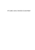 PYC4805 ADULTHOOD EXAM PREP