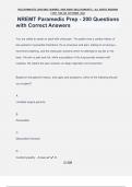 NREMT Paramedic Prep - 200 Questions with Correct Answers