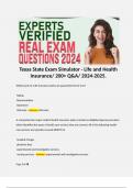 Texas State Exam Simulator - Life and Health Insurance&sol; 200&plus; Q&A&sol; 2024-2025&period; 