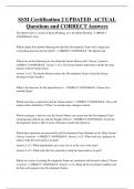 SSM Certification 2 UPDATED ACTUAL Questions and CORRECT Answers