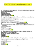 FISDAP EMT readiness exam 2 questions and answers latest 2023 /2024 (verified answers)