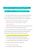 ATI Leadership Proctored Exam 2019 - GUAREENTEED Level 3 on your Exam&period;docx Questions With Correct Answers 100&percnt; Verified 