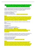 Mental Health & Neurological Health Problems  &lbrack;Buttaro Ch 247-250&comma; Ch 188-203&rsqb; Exam 2