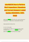 INTERNACHI PACKAGE DEAL EXAMS&colon;&colon;&colon;&colon;&colon; QUESTIONS AND CORRECT ANSWERS &vert; LATEST UPDATE 2024&sol;2025