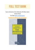 Concise Introduction to Pure Mathematics 4th Edition Liebeck Solutions Manual
