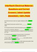 InterNachi Electrical Material &vert; Questions and Correct Answers &vert; latest Update 2024&sol;2025 &vert; 100&percnt; PASS