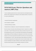 NUR 3610 Exam 2 Review Questions and Answers &vert;100&percnt; Pass