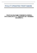 Test Bank for Understanding Psychology 9th Edition Morris