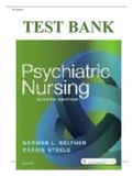 TEST BANK FOR  PSYCHIATRIC NURSING, 8TH EDITION, NORMAN L. KELTNER, DEBBIE STEELE   ISBN: 9780323479516, ISBN: 9780323555081, ISBN: 9780323528733