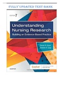 Test Bank For Understanding Nursing Research 7th Edition Grove