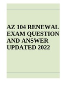 AZ 104 RENEWAL EXAM QUESTION AND ANSWER